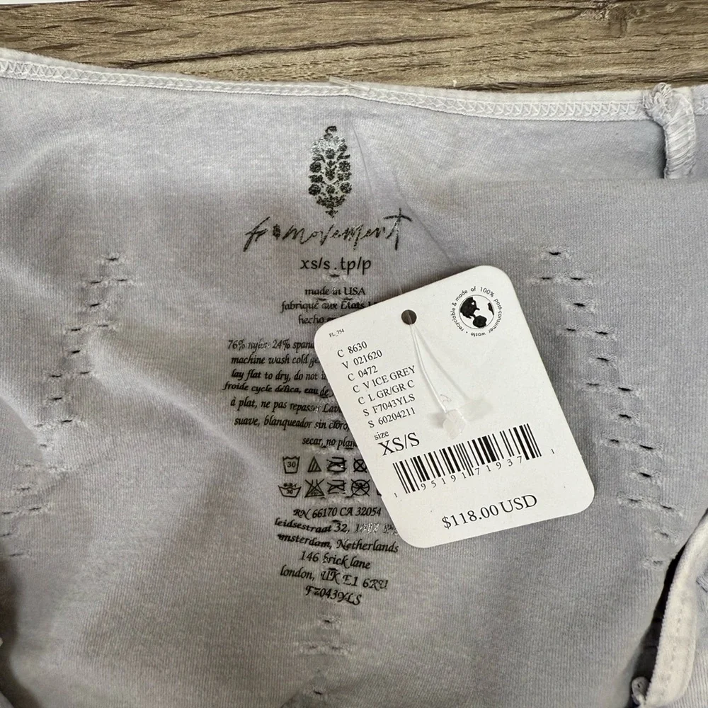 Free People Movement Good Karma  Onepiece in Ice Grey xs /‎ small